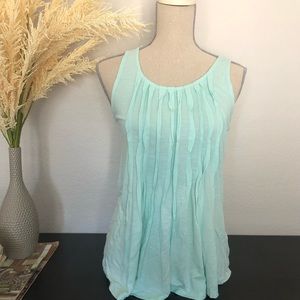 Magic Mint ruffle scrunch top